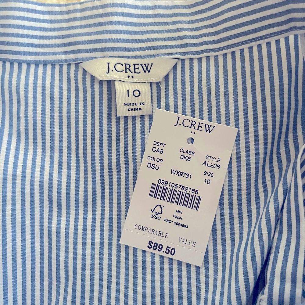 J. Crew Blue Striped Midi Skirt - Picture 2 of 4